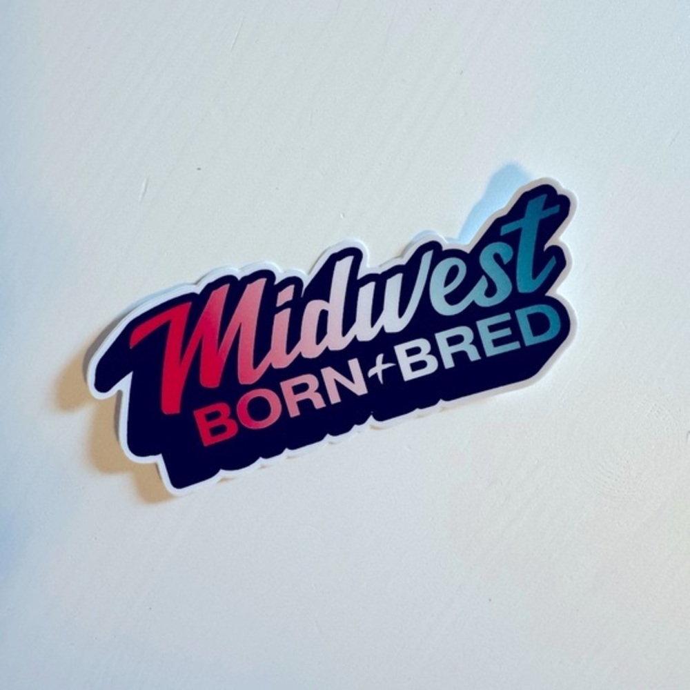 Midwest Born & Bred Vinyl Matte Sticker Ombré USA Colors OS